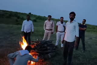 Black deer carcass found in field