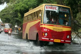 Water level rises news  kuttanad KSRTC service was partially stopped  Water level rises in kuttanad  Water level rises in kuttanad news  KSRTC service news  ജലനിരപ്പ് ഉയർന്നു  കുട്ടനാട്ടിൽ കെഎസ്ആര്‍ടിസി സർവീസ് ഭാഗികമായി നിർത്തി  കെഎസ്ആര്‍ടിസി സർവീസ് ഭാഗികമായി നിർത്തി  കുട്ടനാട്ടിലെ കെഎസ്ആര്‍ടിസി സർവീസ്