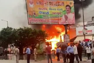 Fierce fire in bakery shop