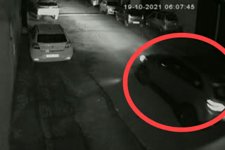 cctv footage of bjp leader fortuner car stolen in ghaziabad