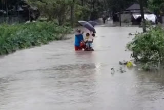 jalpaiguri waterlogged due to heavy rain