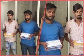 noida police arrested two  accused who Used fake number plates bike to rob