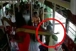 women fell from bus