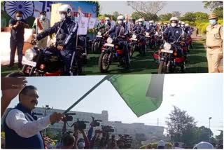 In honor of martyrs 33 soldiers bike rally bhopal
