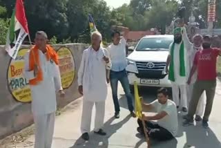 Farmers protested against Nishan Singh