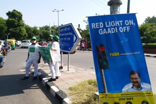 red light on engine off campaign in delhi