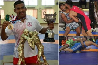 young man of dharwada who won a gold medal in a national level wrestling match