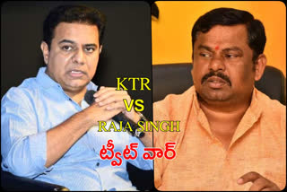 ktr and raja singh tweets, ktr vs rajasingh