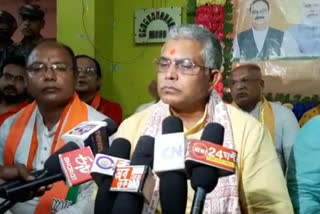 suvendu adhikari's attacking comment to ETV Bharat journalist is personal, said dilip ghosh