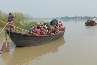 Police flag march in Darbhanga