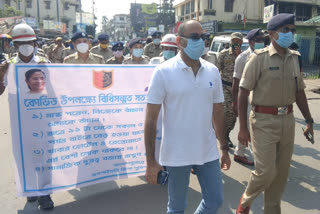 Rally Organised by Jalpaiguri Police for Covid Awarness