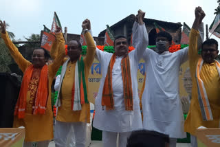 Suvendu Adhikari targets Mamata Banerjee at santipur during bye-election campaign