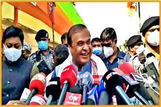 cm himanta biswa sharma camping bjp candidate rupjyoty kurmi