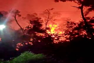 Fire with heavy noise in Rangappa hill