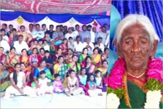 CENTENNIAL GRANDMOTHER BIRTHDAY CELEBRATIONS AMONG 186 FAMILY MEMBERS AT THADOORU