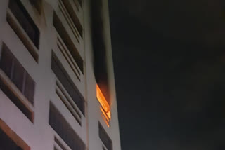 ठाण्यात बारा मजली इमारतीत लागली आग