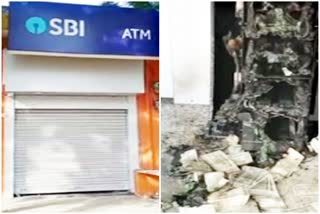 ATM booth looted , SBI ATM loot