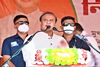 CM Himanta Biswa Sharma campaign for Sushanta Borgohain