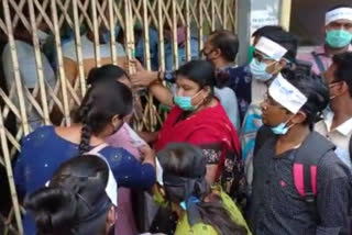 agitation chaos in north 24 parganas district primary education office