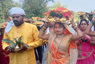 shooting of an album based on chhath in giridih