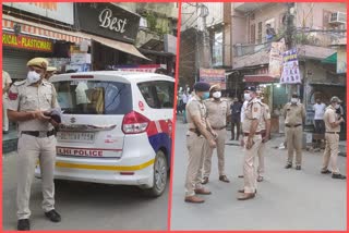 delhi Police perform Mock Drill in Rani Bagh Market