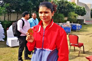 Nikhat of Telangana becomes National Champion  महिला मुक्केबाज़ी चैंपियनशिप 2021  तेलंगाना की निखत बनी नेशनल बॉक्सिंग चैंपियन  hisar latest news  निखत जरीन  नेशनल बॉक्सिंग चैंपियन  National Boxing Champion