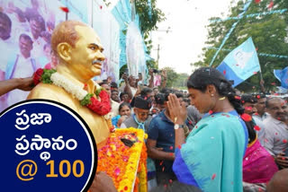 ys-sharmila-praja-prasthanam-crossed-100-km-today