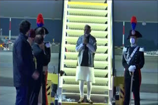 PM Narendra Modi arrives in Rome  for g20 summit