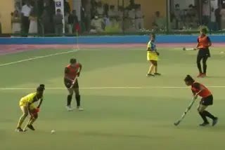 Final match of 11th Junior Women National Hockey Championship