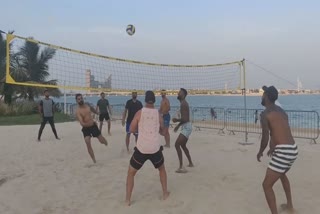 T20 WC: Team India 'unwinds' day off with beach volleyball