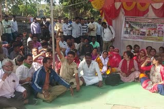 st workers strikes continues aurangabad