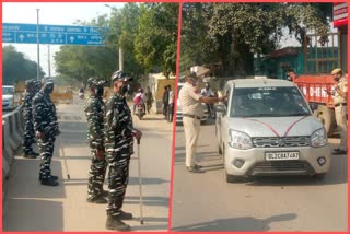 tension hike on Jharoda border of Delhi-Haryana after the death of farmers in Jhajjar