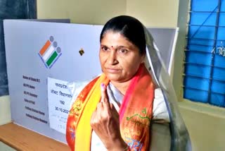 BJP candidate casts his vote