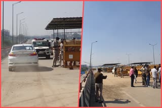 farmers occupied Delhi Meerut Expressway after police removed barricading