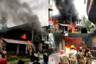 fire broke out in a paint godown in konni  fire at paint godown in konni  paint godown fire  കോന്നിയിൽ പെയിന്‍റ് ഗോഡൗണിൽ തീപിടിത്തം  പെയിന്‍റ് ഗോഡൗണിൽ തീപിടിത്തം  പെയിന്‍റ് ഗോഡൗൺ തീപിടിത്തം  തീപിടിത്തം  കോന്നി തീപിടിത്തം