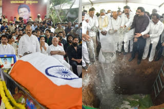 fans bid tearful adieu  rituals  Puneeth Rajkumar  Puneeth Rajkumar funeral  புனித் ராஜ்குமார்  புனித் ராஜ்குமா உடல் நல்லடக்கம்  இறுதி மரியாதை