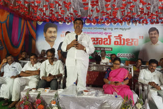 deputy cm dharmana krihnadaas attend to start job mela