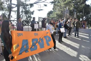 ABVP protests in Shimla.