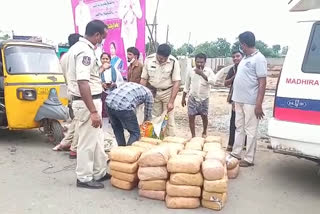 Seizure of cannabis at Atkur in Madhira zone