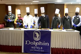 cake mixing in dolphin hotel at visakha