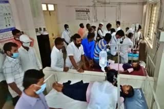 Kittur chennamma school students are admitted for hospital