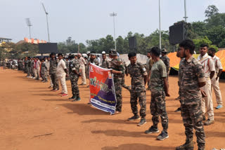 assistant policemen prepared to protest in front of cm house