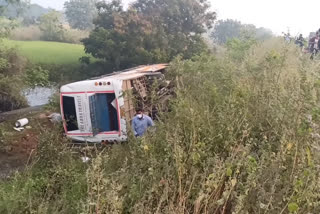 private bus accident, accident in nirmal district