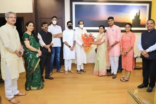 Newly elected MP from Dadra Nagar Haveli Kalaben Delkar met Chief Minister Uddhav Thackeray