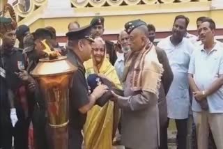 Special winning torch of  Indian Army arrived at Dhenkanal Palace