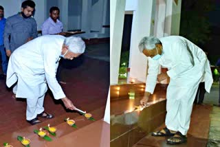 CM NITISH KUMAR CELEBRATE DIWALI IN PATNA