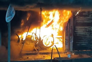 FIRE ACCIDENT IN BY CYCLE SHOP AT WEST GODAVARI DISTRICT