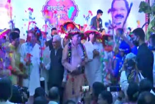 govardhan tihar organized at cm bhupesh baghel residence in raipur