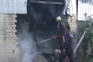 fire in shop in ambala