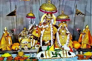 Tableau at Govind Dev Temple, Govardhan Puja